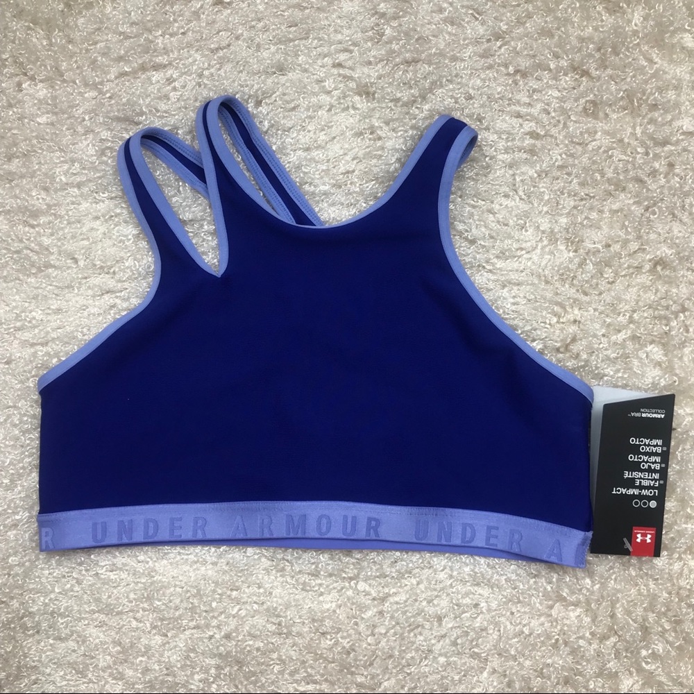 Under Armour Sports Bra Navy Blue Workout Bra